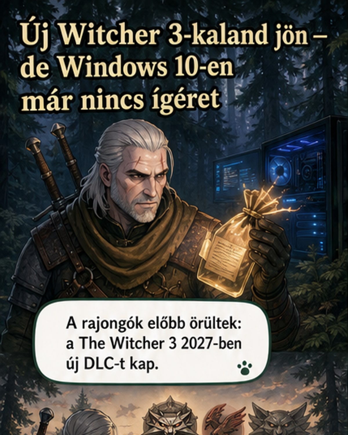 A The Witcher 3 új verziója nem támogatja a Windows 10-et