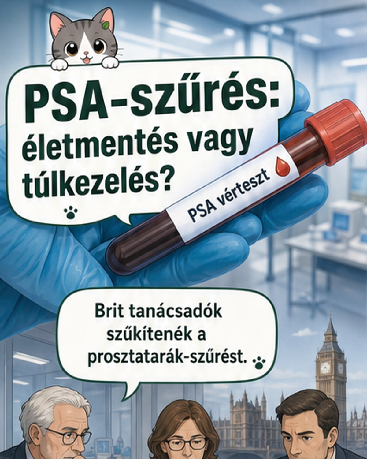 Csak kockázatos esetekben javasolt a prosztatarák-szűrés