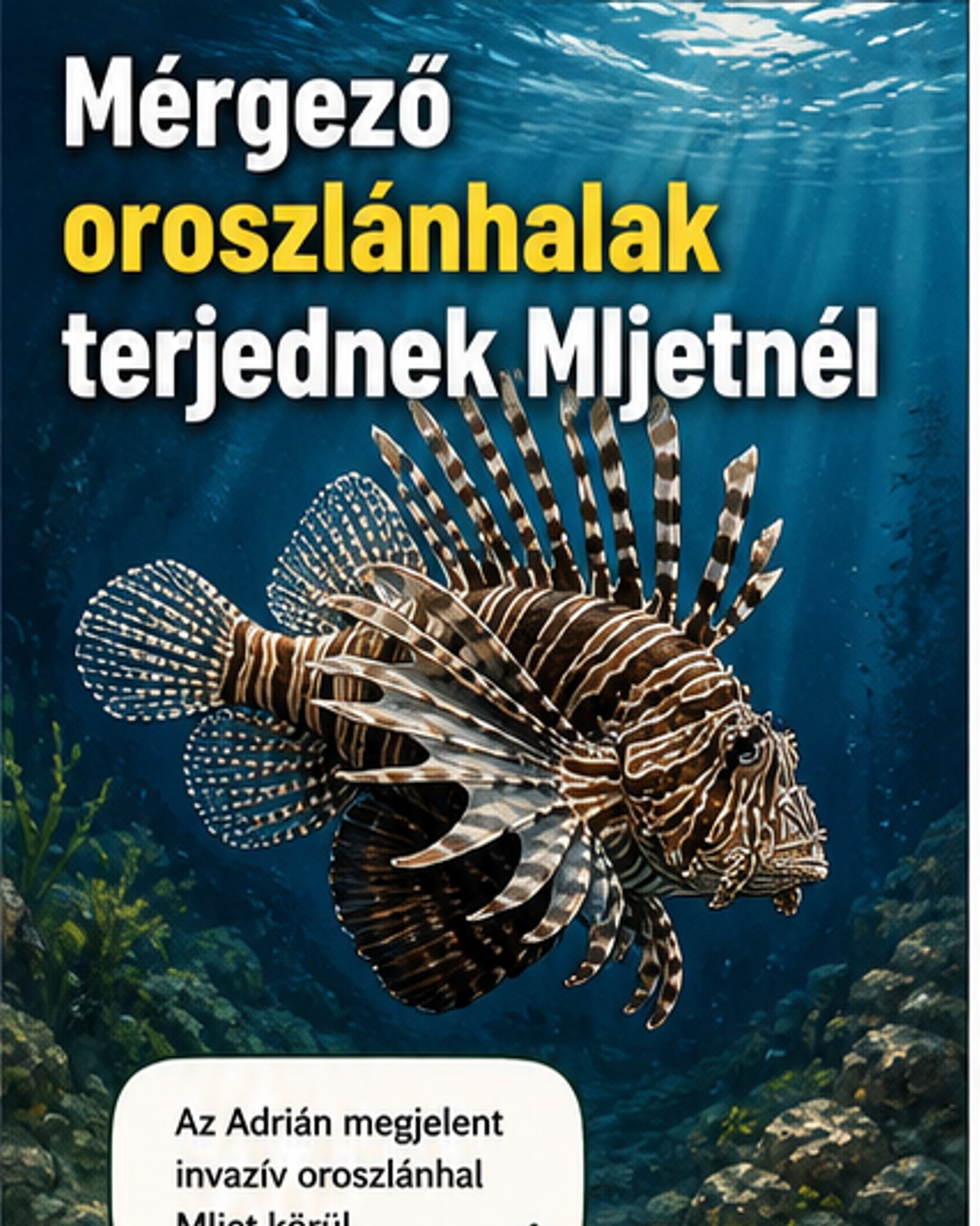 Mérgező oroszlánhalak fenyegetik az Adriát