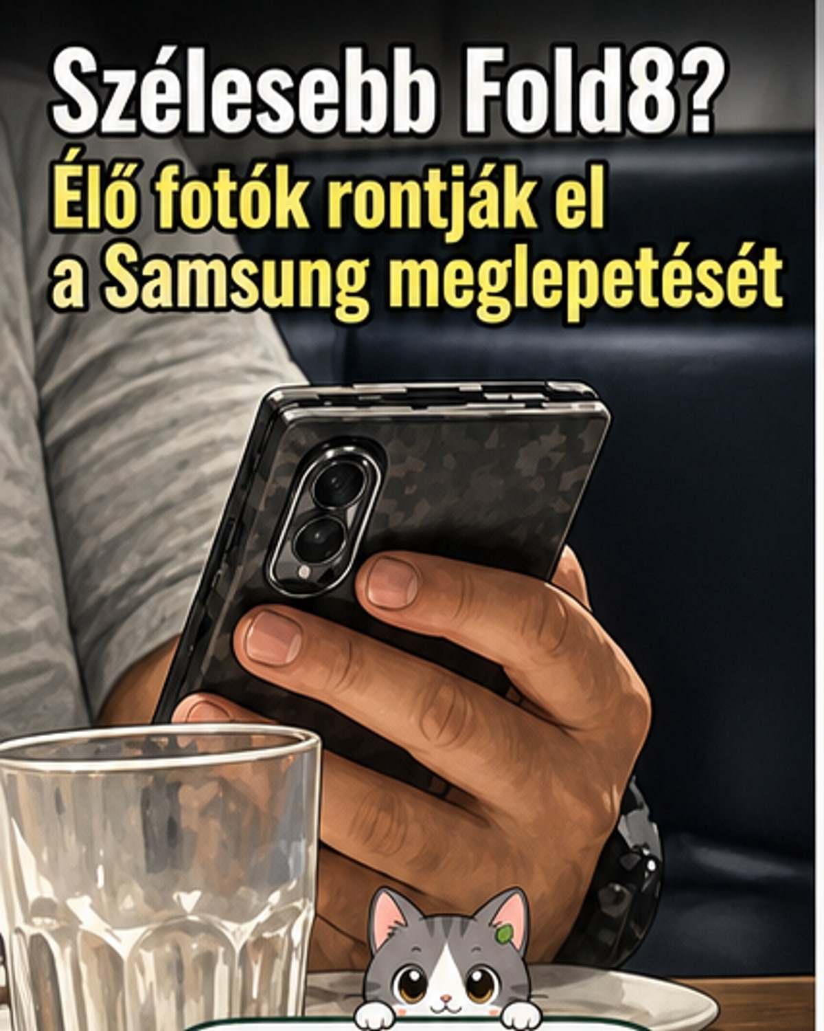 Élőben fotózták a szélesebb Galaxy Z Fold8-at