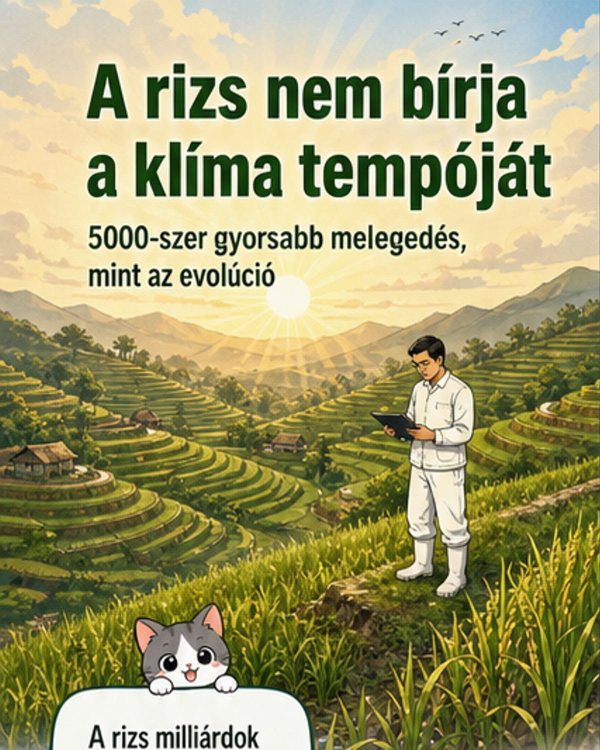 A rizs nem tud lépést tartani a klímaváltozással