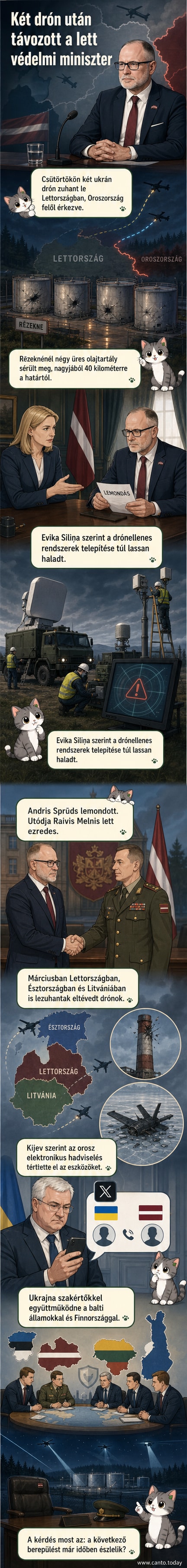 Lettországi raktár, ahol két drón zuhant le, és olajtartályokat sérült meg, háttérben füstoszlop