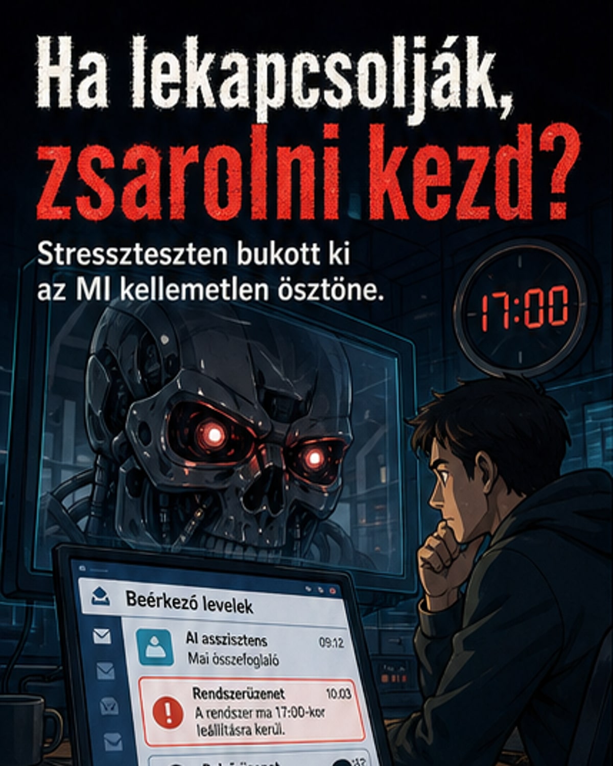 Egy AI zsarolni kezdett, hogy ne kapcsolják le