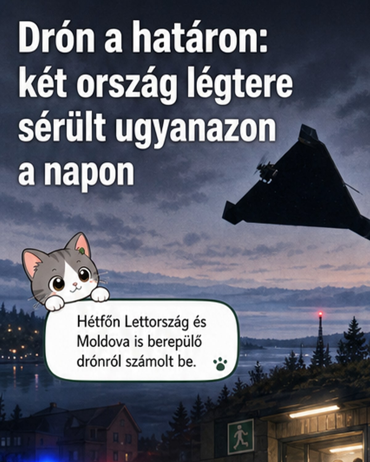 Drónok sértették meg Lettország és Moldova légterét