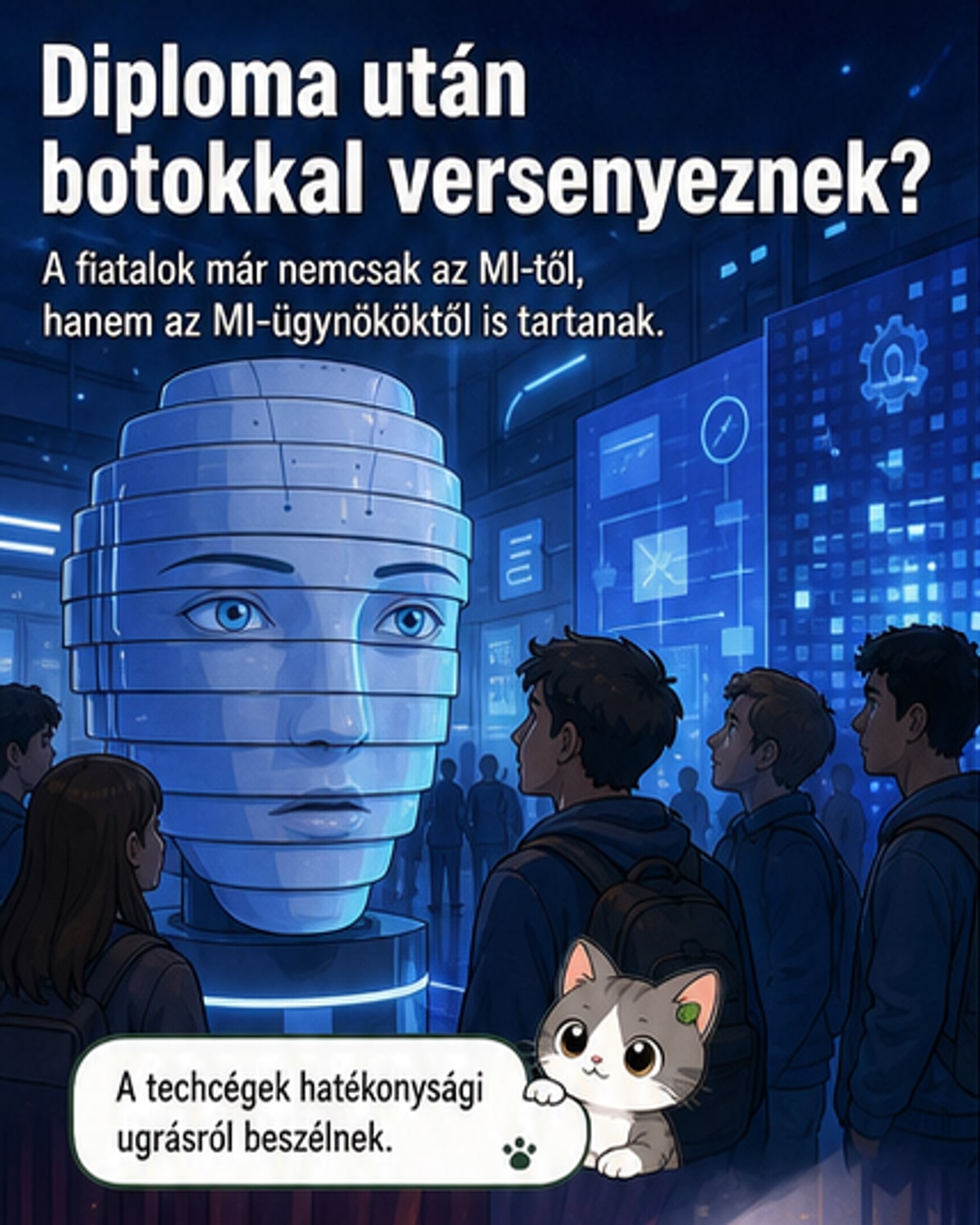 Fiatalok félnek: AI-botok veszélyeztetik a kezdőállásokat