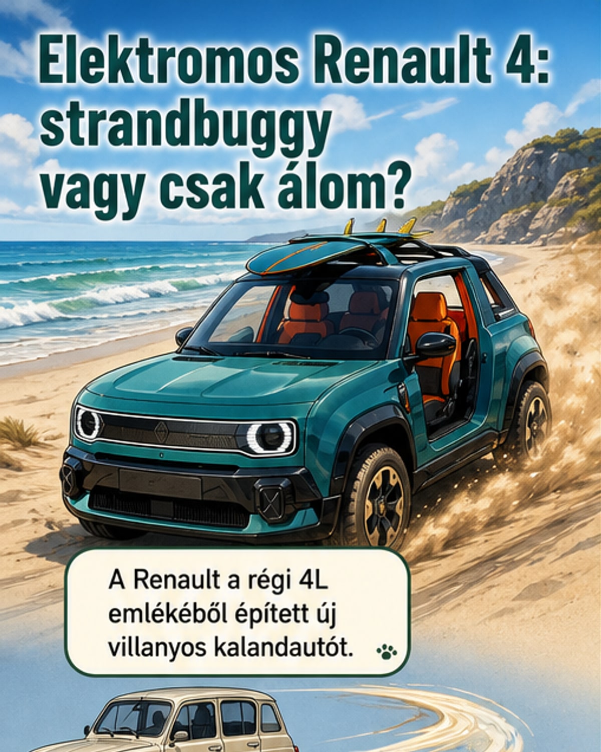 Renault 4 JP4x4 Concept: elektromos strandbuggy