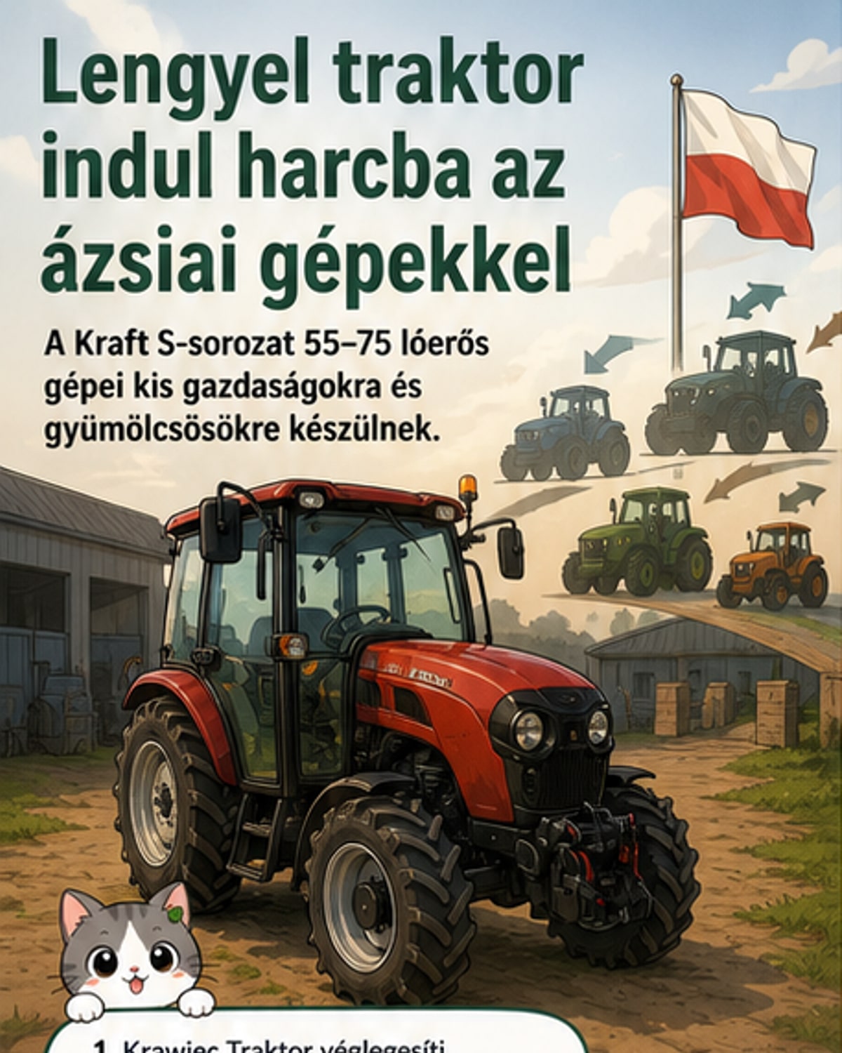 Harcol a lengyel traktor a keleti gépek ellen