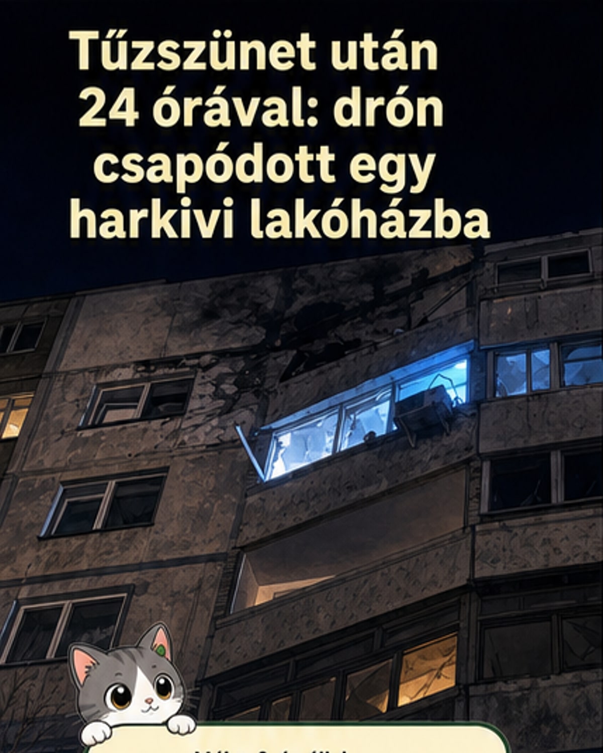 Drón csapott le Harkivban tűzszünet után