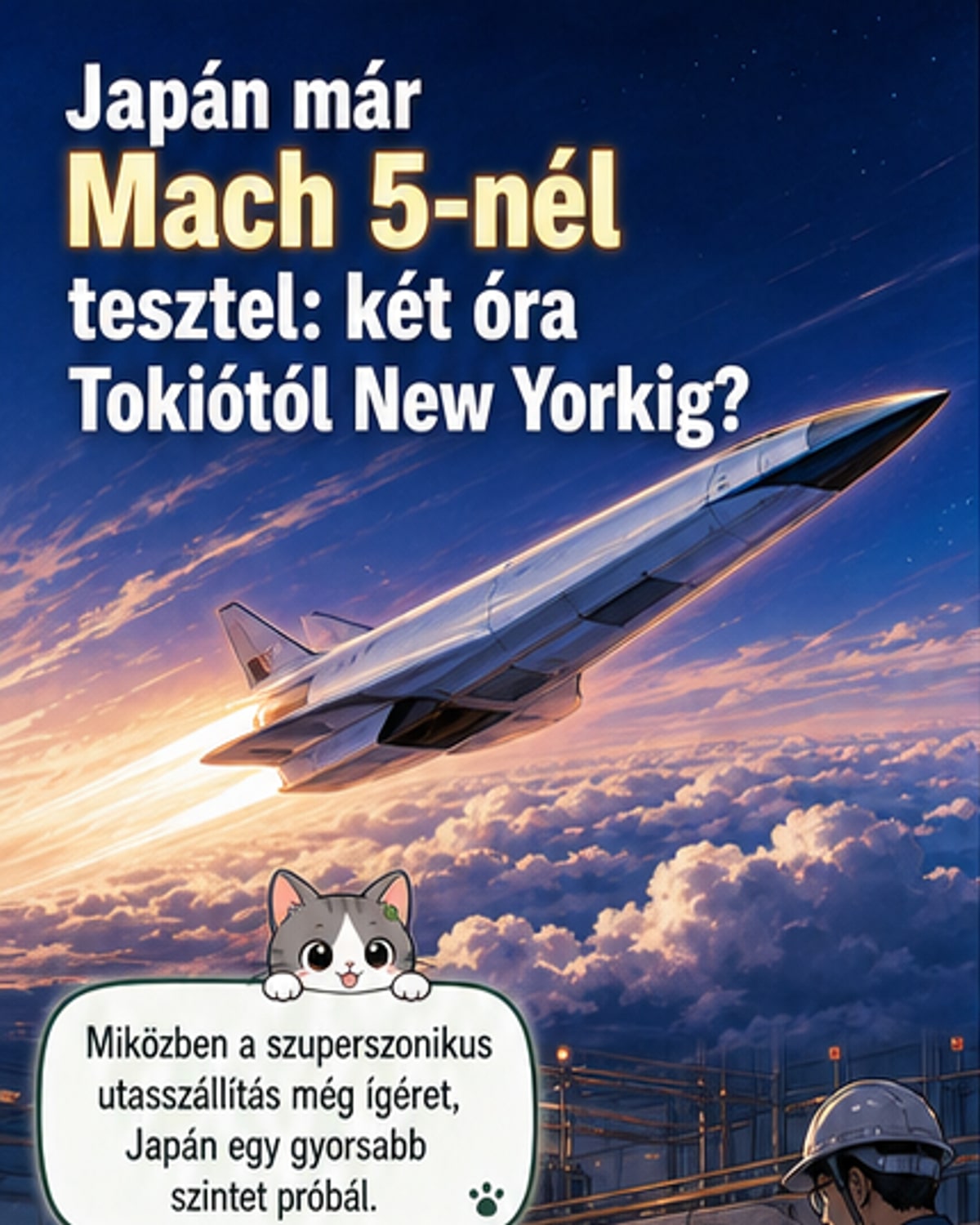 Japán tesztel Mach 5-ös hajtóművet