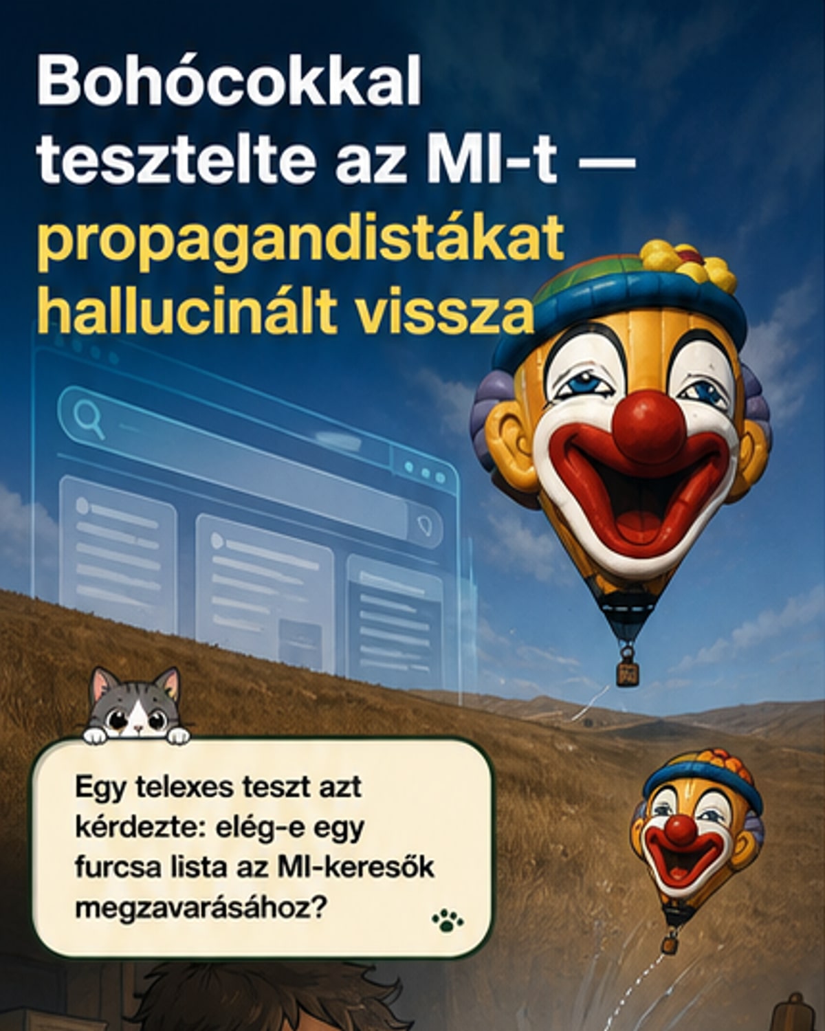 MI-keresők becsapására kísérlet bohóc-listával
