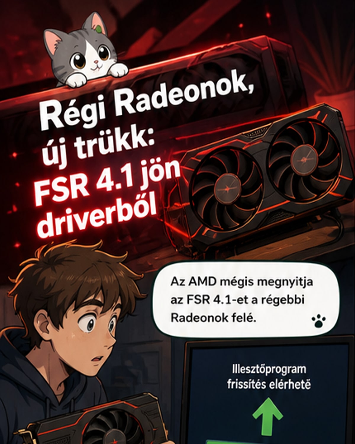 Régi Radeon kártyák is kapnak AI-felskálázást