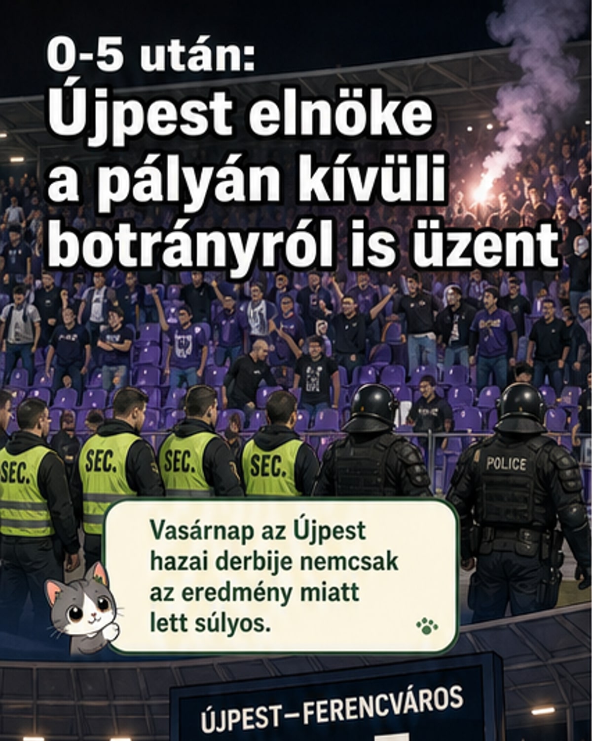 Újpesti vereség és botrány a Fradi ellen