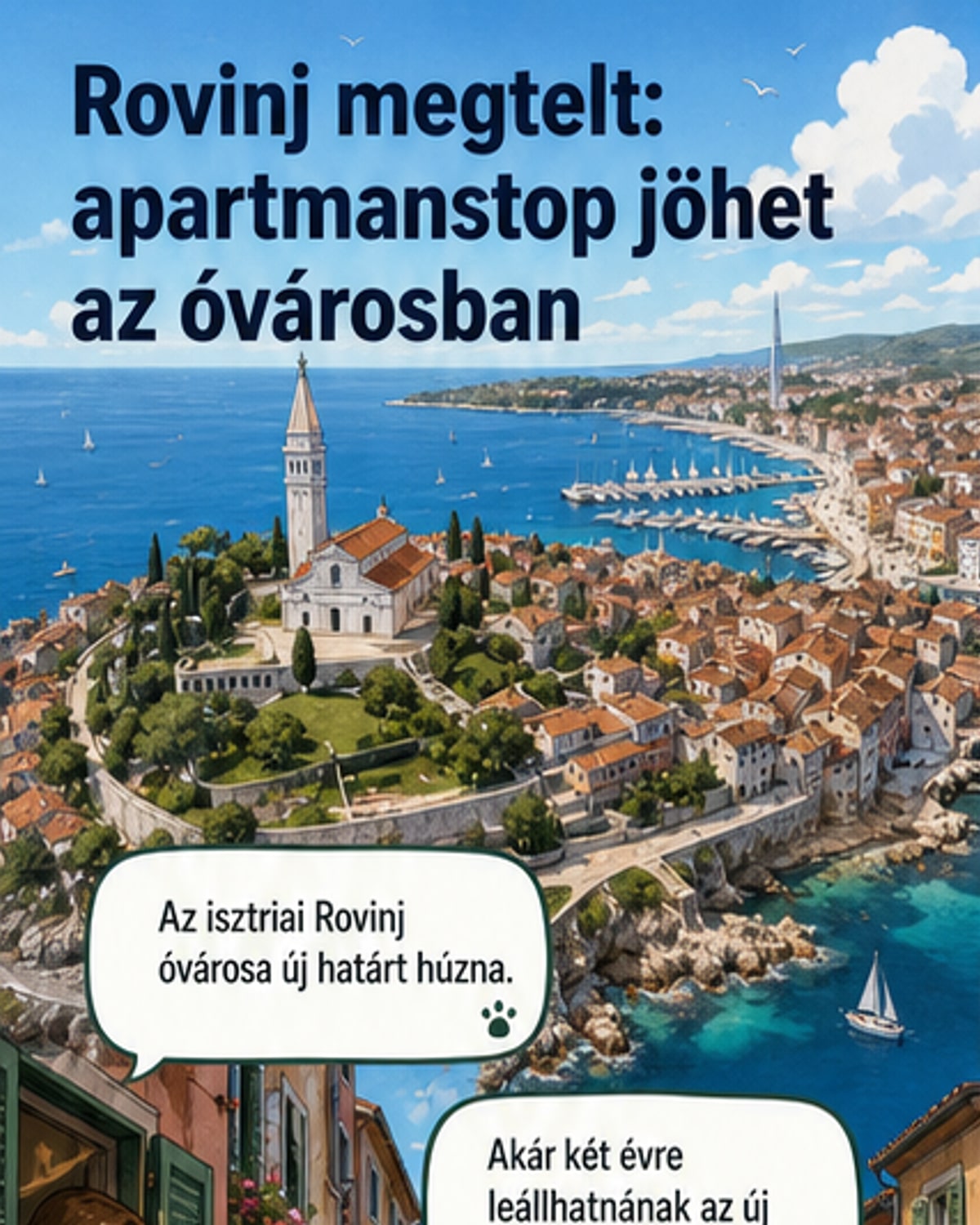 Rovinj leállítja az új apartmanokat