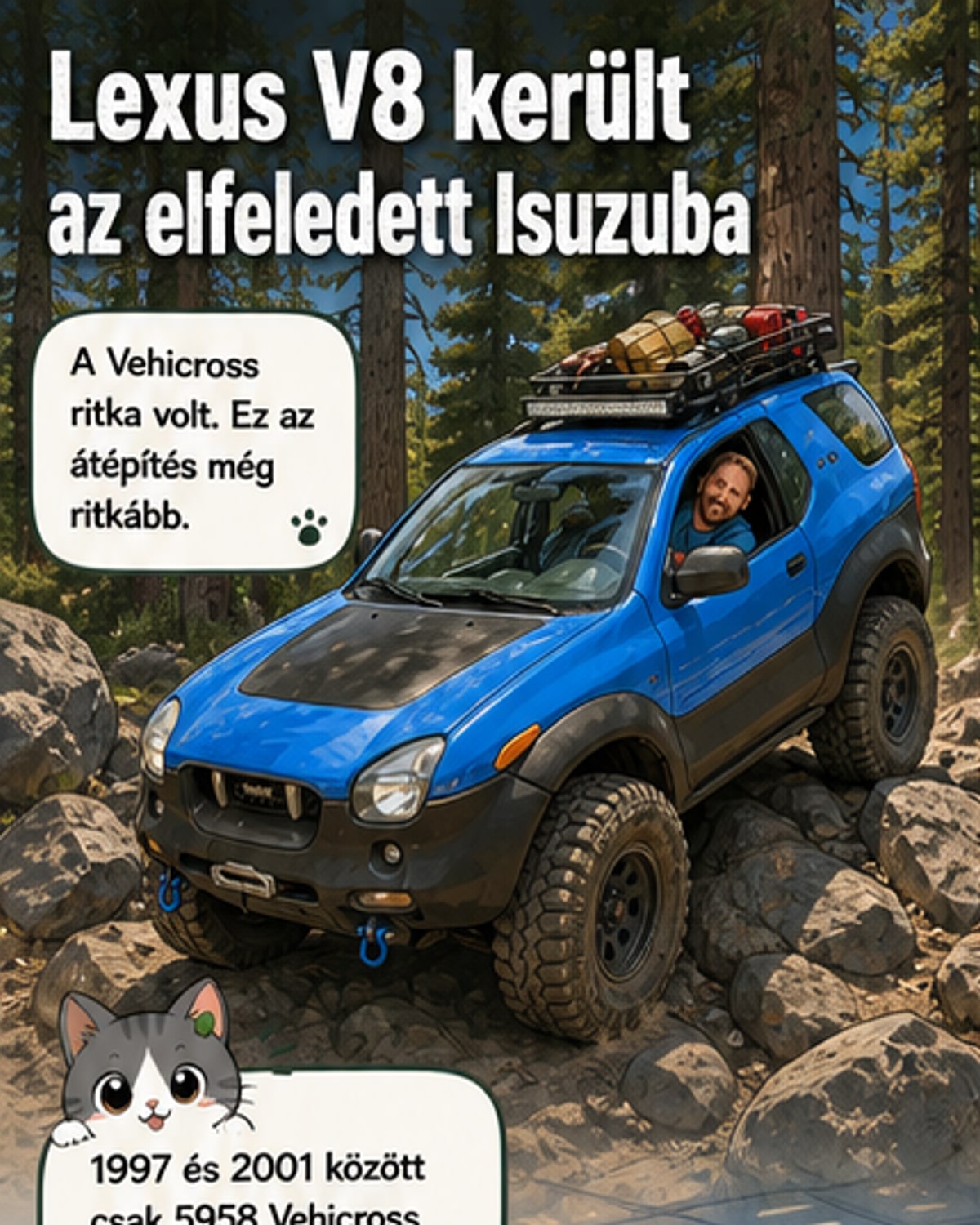 Lexus V8 és kézi váltó: megépült a tökéletes Isuzu Vehicross