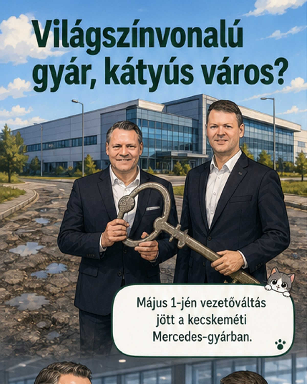 „Kátyúk, rossz utak” – búcsú a Mercedes-vezetőtől