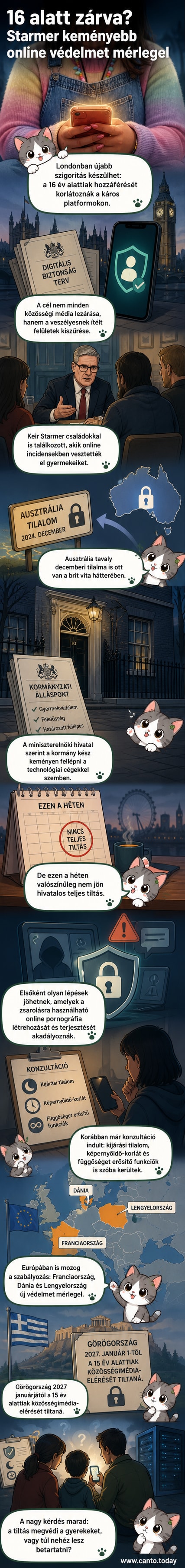Illusztráció egy szülőről és gyermekről, akik egy számítógép képernyőjén keresztül néznek egymásra, mögöttük piros figyelmeztető ikonokkal, amelyek a digitális veszélyekre utalnak.