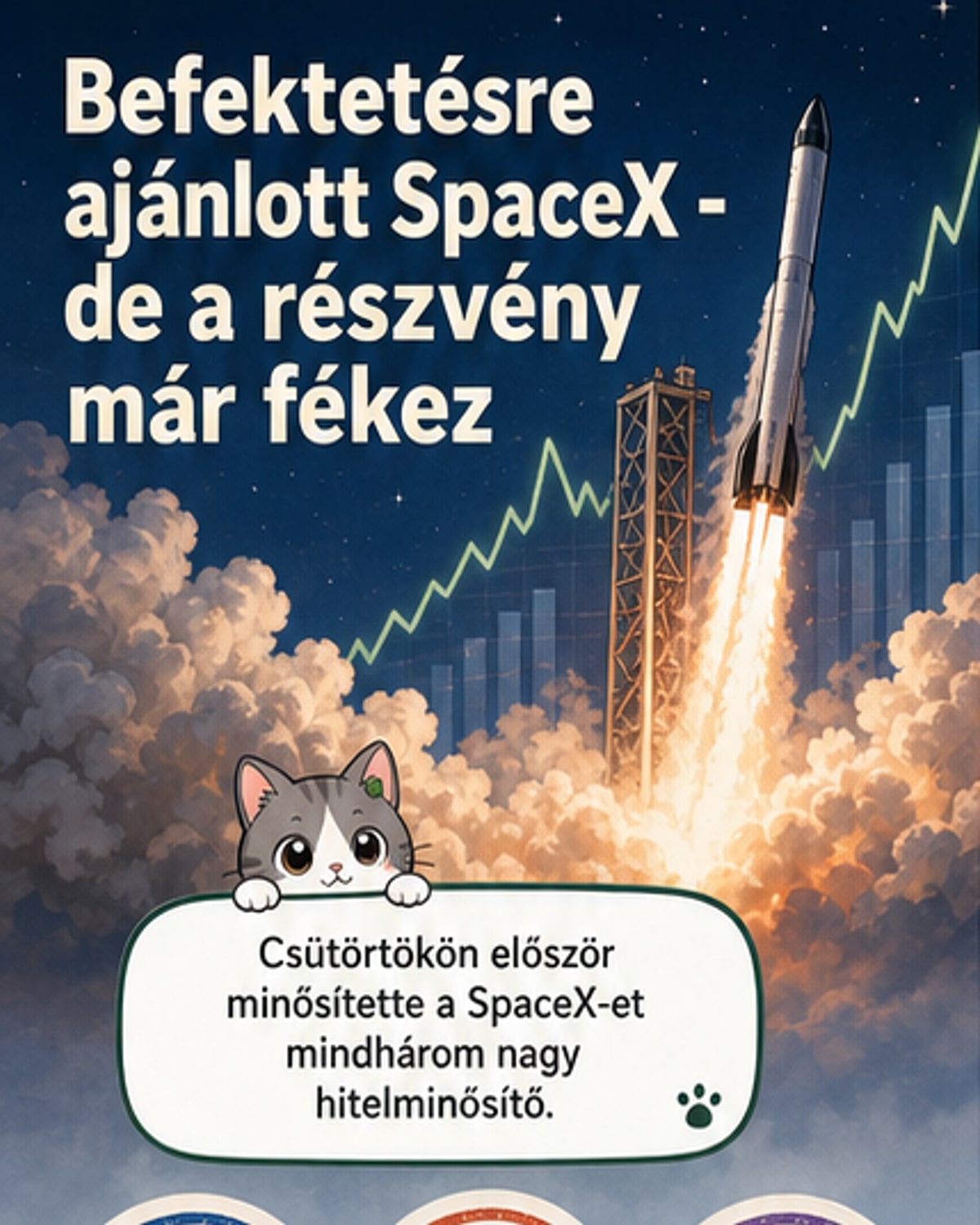 SpaceX kapott hitelminősítést – részvények mégis estek