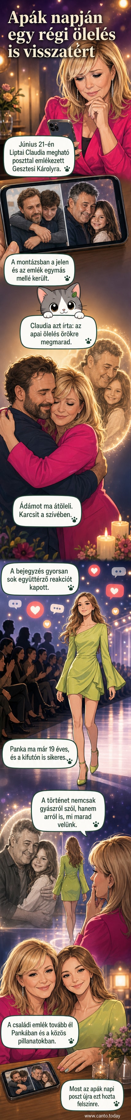 Liptai Claudia posztja két fotót mutat: egyik Ádámmal és Marcival, másik Pankával és Gesztesi Károllyal
