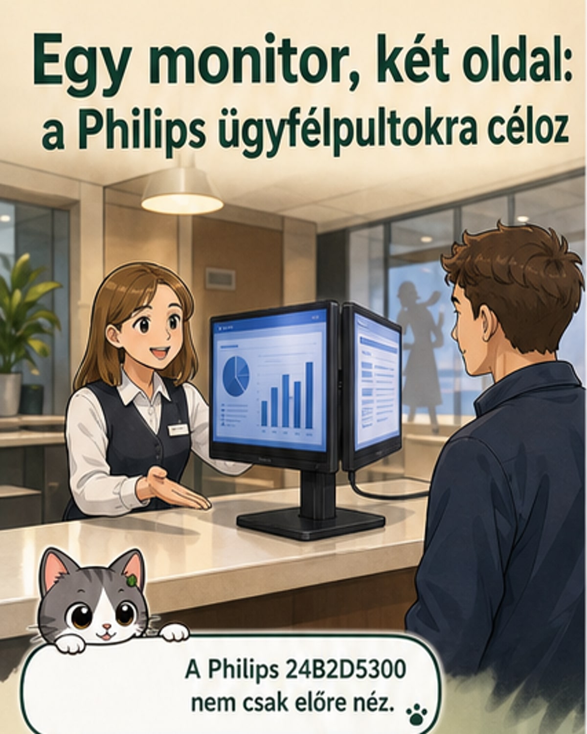 Philips bemutatta a világ első kétoldalas monitorát