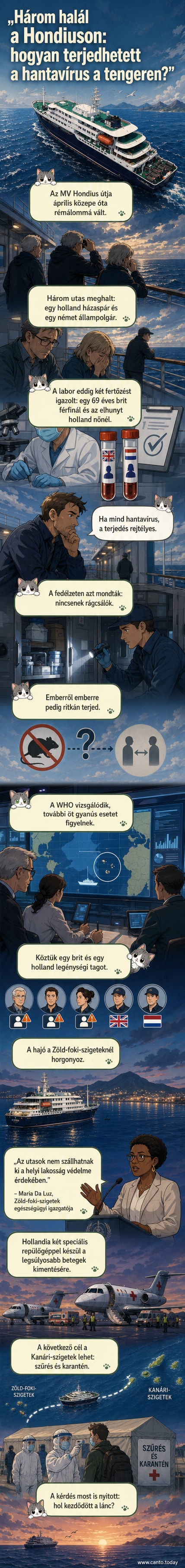 Légi felvétel az MV Hondius nevű óceánjáró hajóról, amint vesztegel a Zöld-foki Köztársaság fővárosa, Praia kikötője előtt 2026. május 4-én.