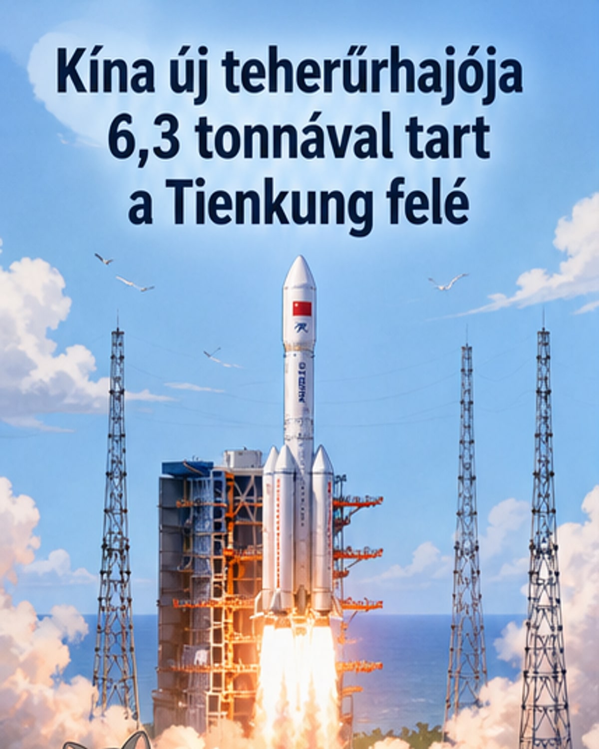Kína új teherűrhajót indított az űrállomásra