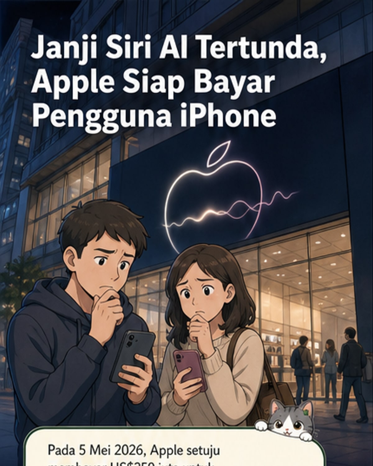 Apple Bayar Rp3,7T untuk Gugatan Siri