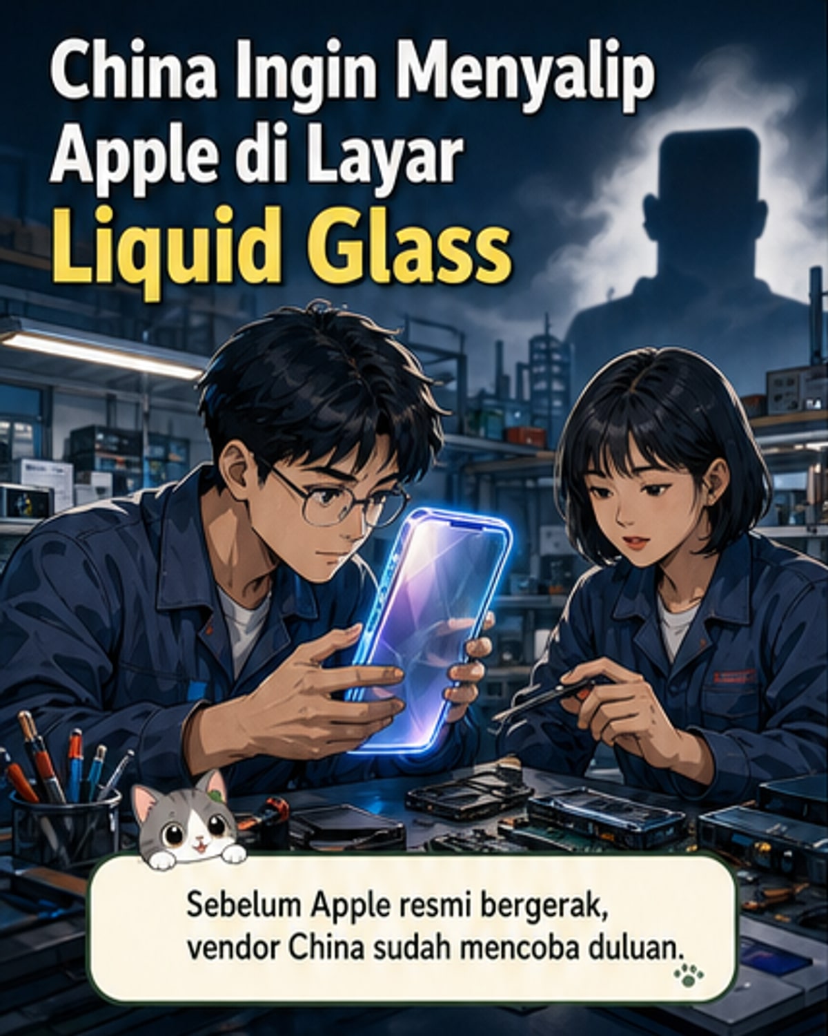 China Geser Apple Soal Layar Liquid Glass