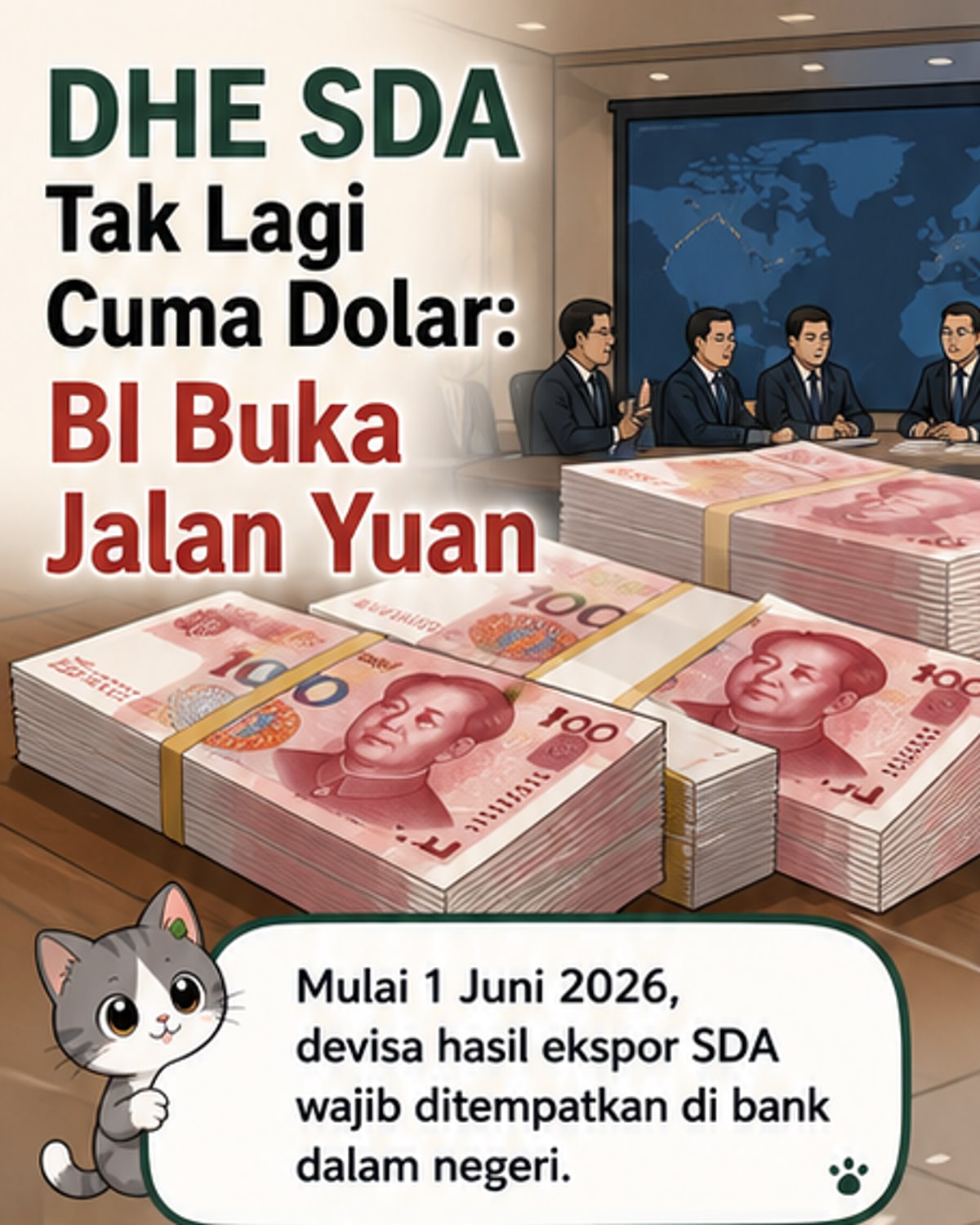Rupiah & Yuan Naik, Dolar Tak Lagi Dominan