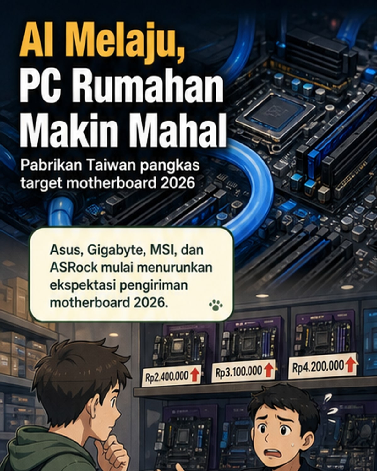 PC Rumahan Terpuruk, Produsen Taiwan Pangkas Kirim Motherboard