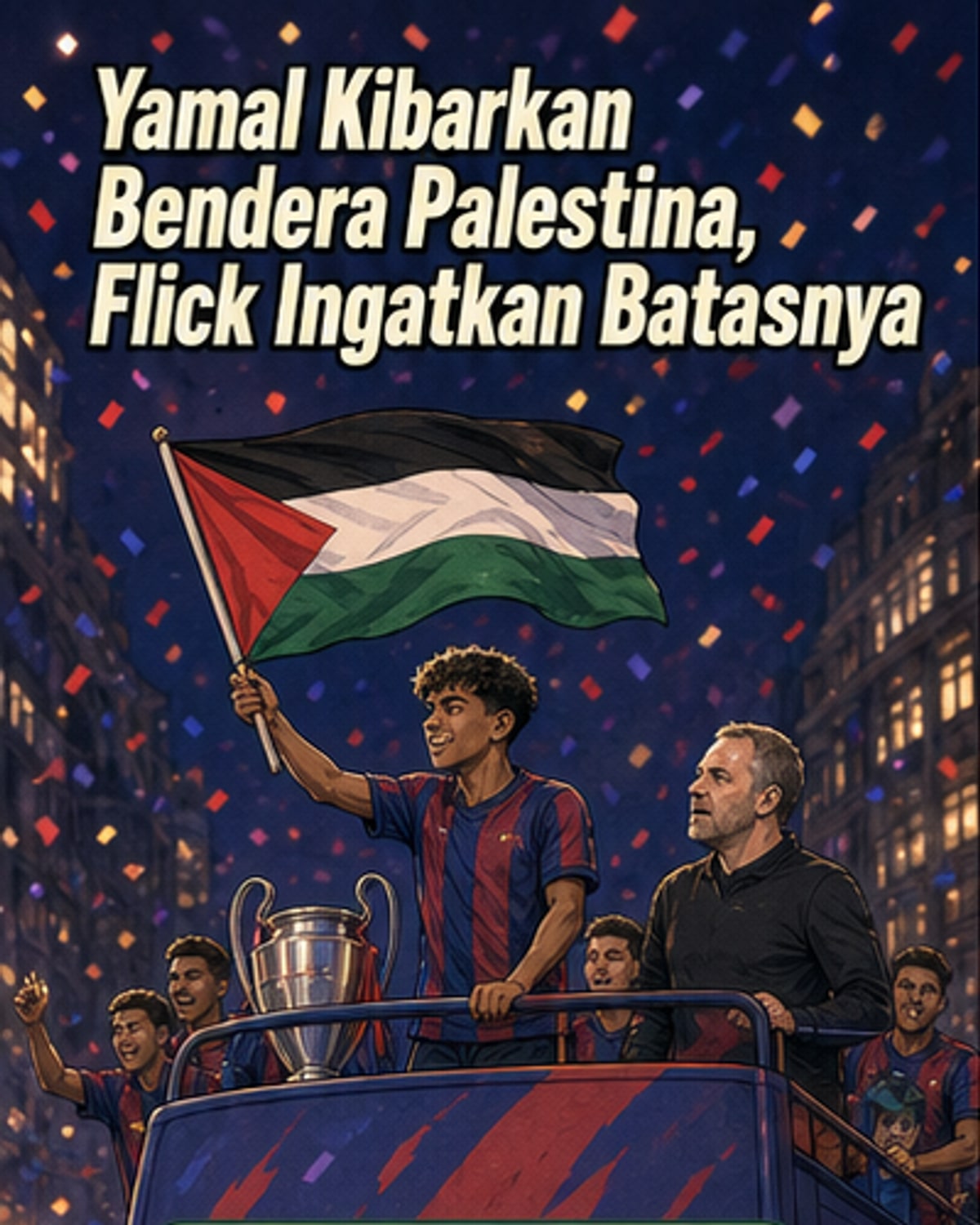 Yamal Kibarkan Bendera Palestina, Flick Tegur Halus