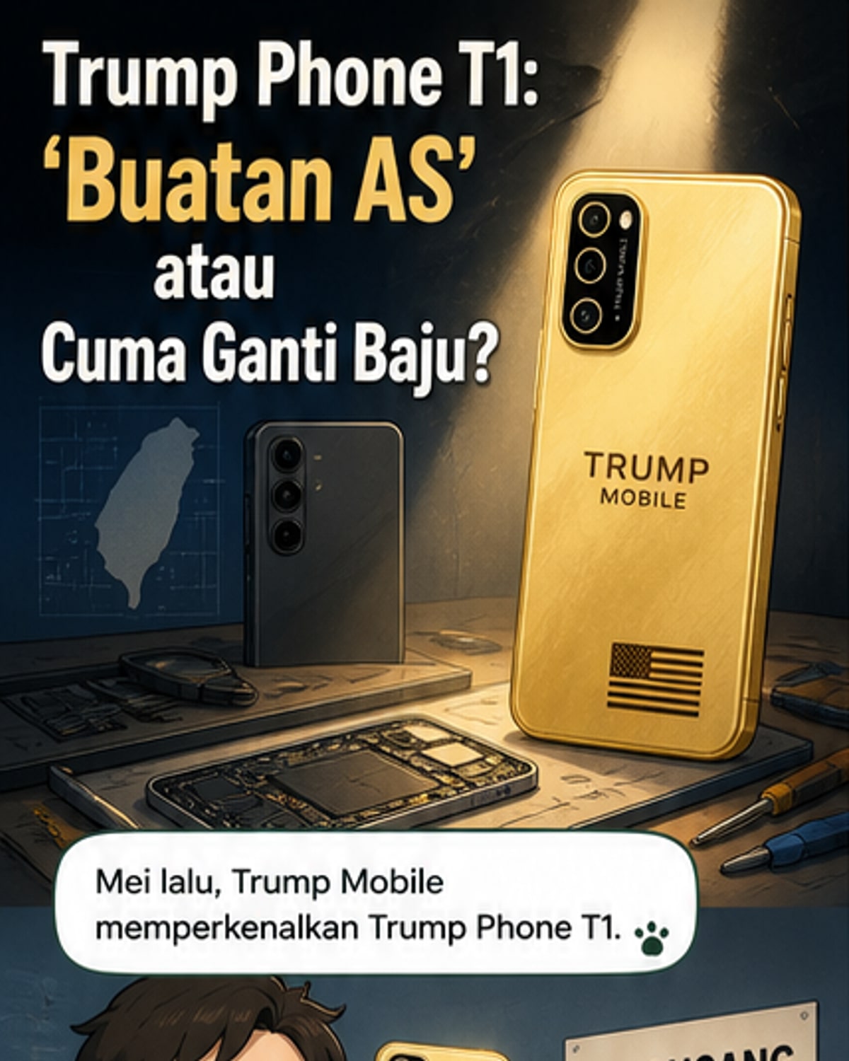 Ponsel Trump T1 Ternyata Mirip HP Taiwan