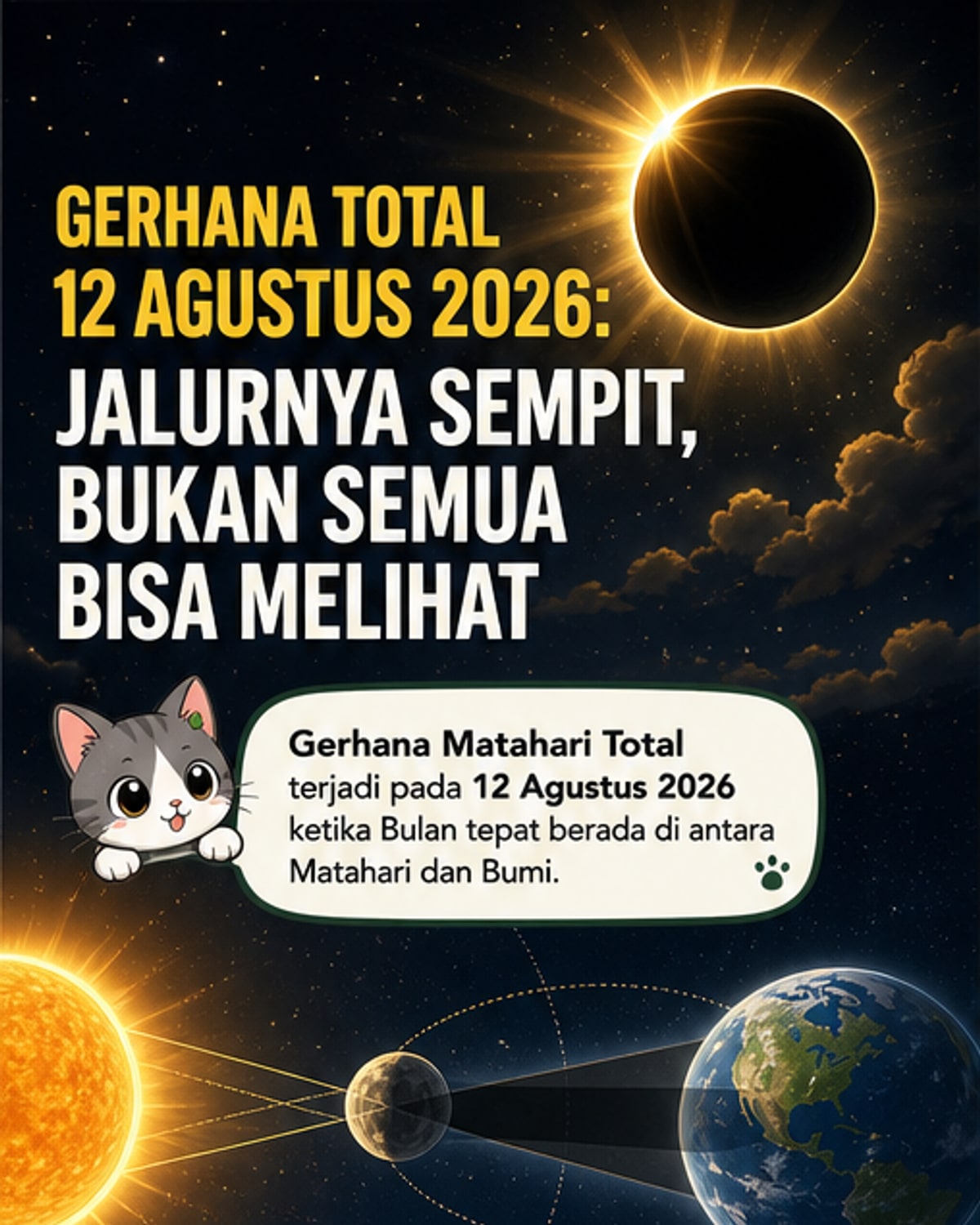 Gerhana Matahari Total 2026