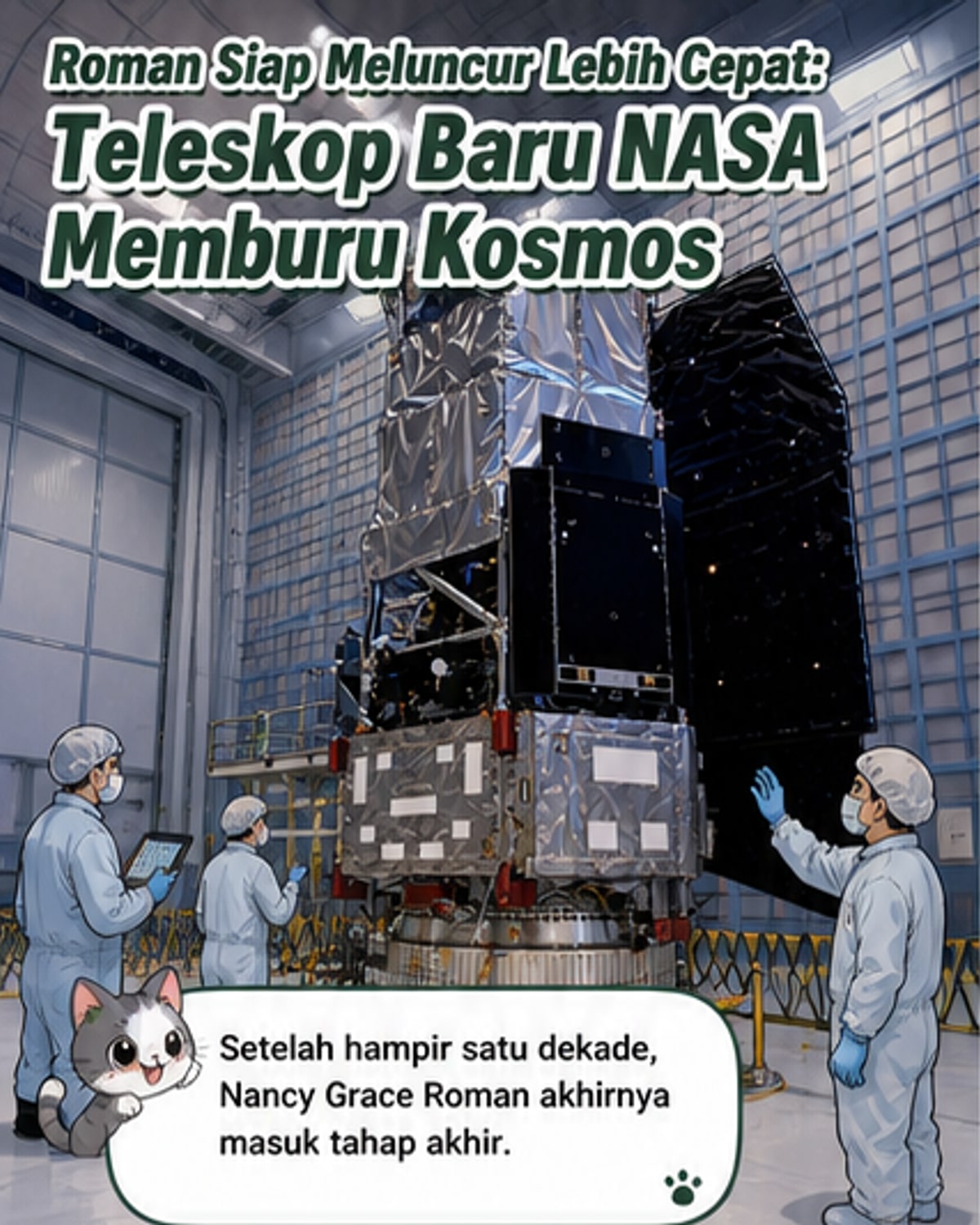 Teleskop Roman Siap Amati Kosmos Lebih Luas