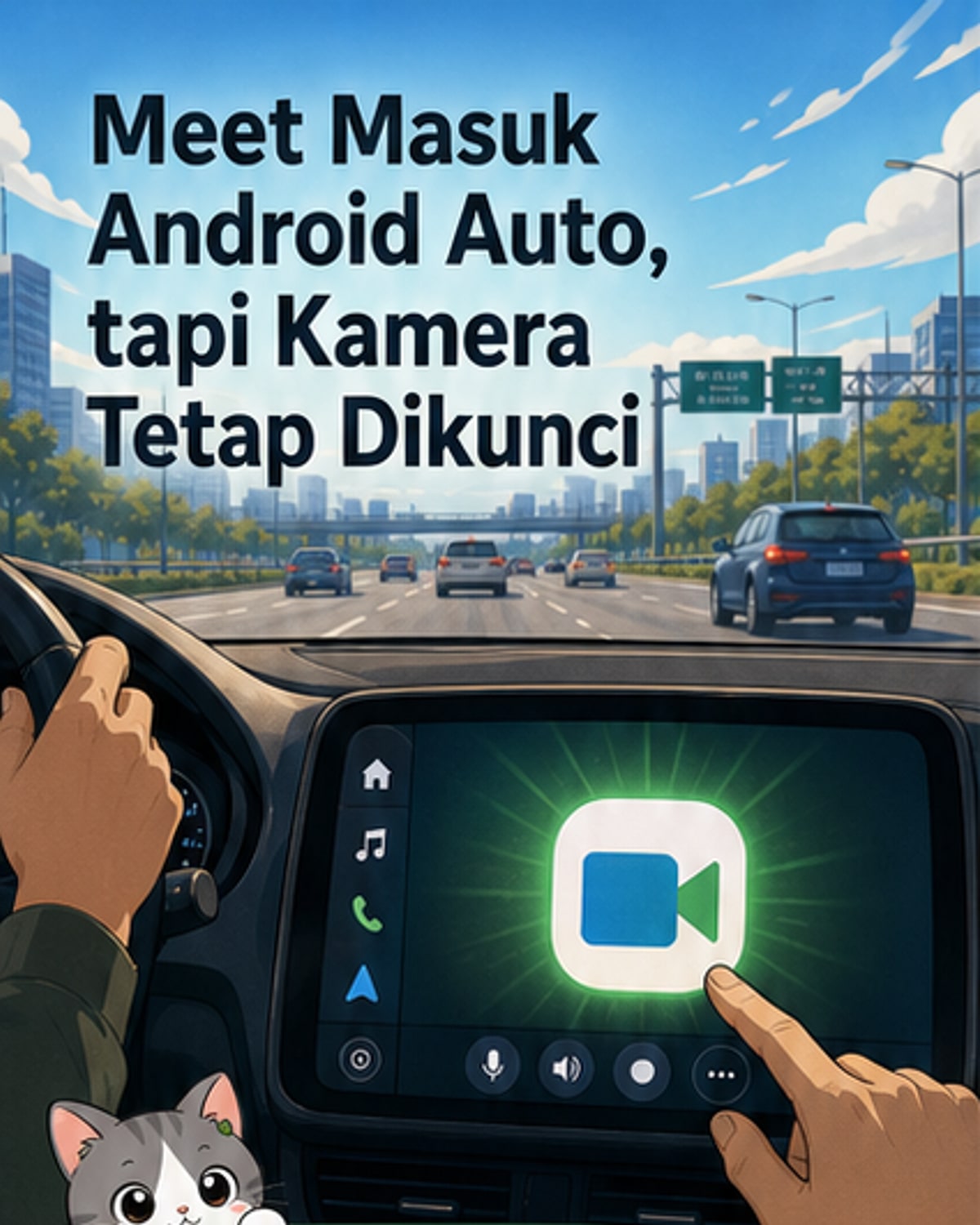 Google Meet Hadir di Android Auto