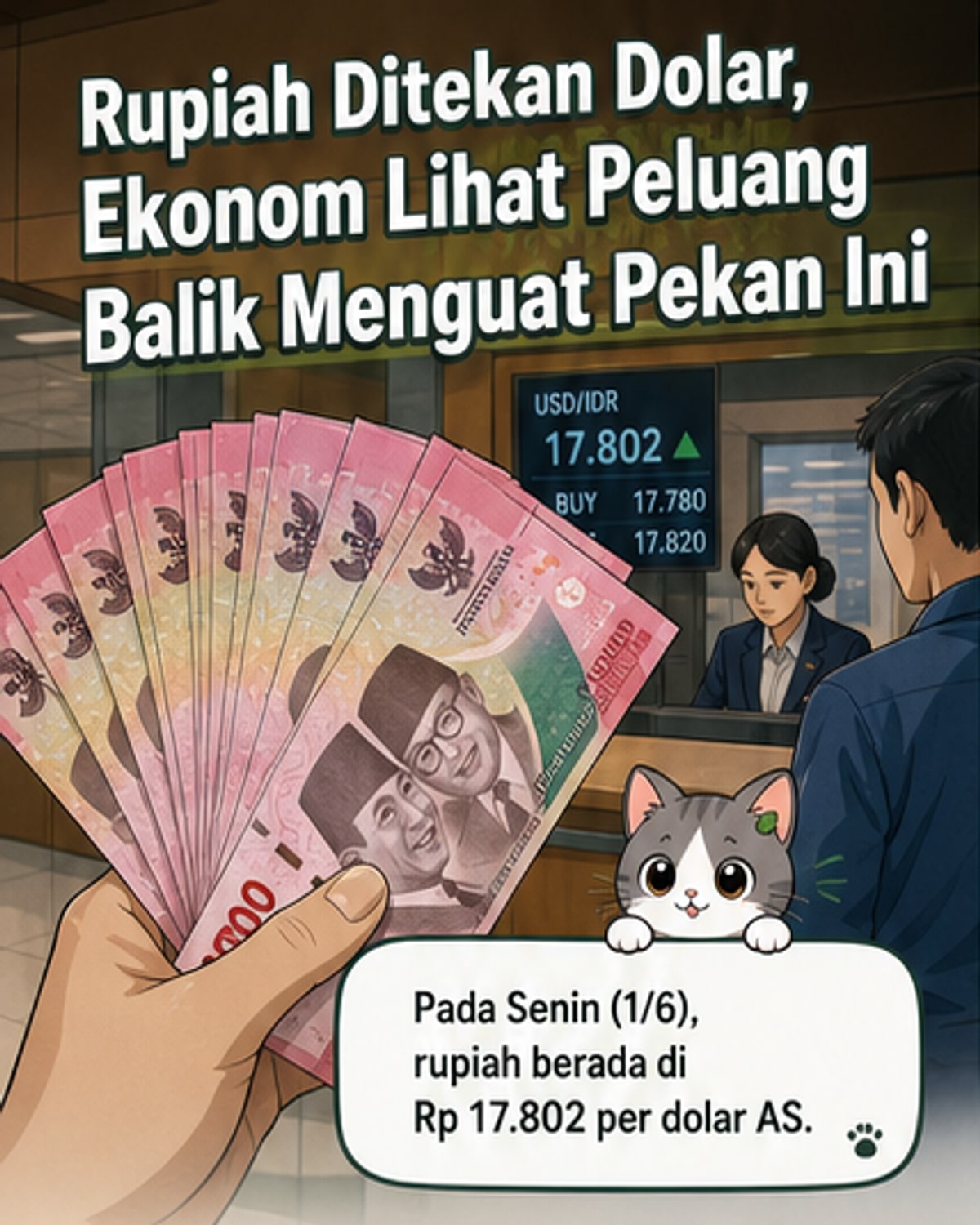 Rupiah Diproyeksi Menguat Pekan Ini
