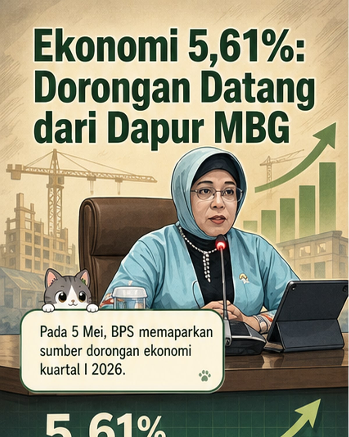 Dapur MBG dan Kopdes Dorong Ekonomi 5,61%
