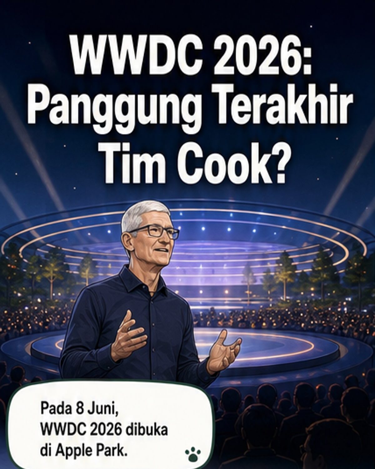 Tim Cook pimpin WWDC terakhirnya