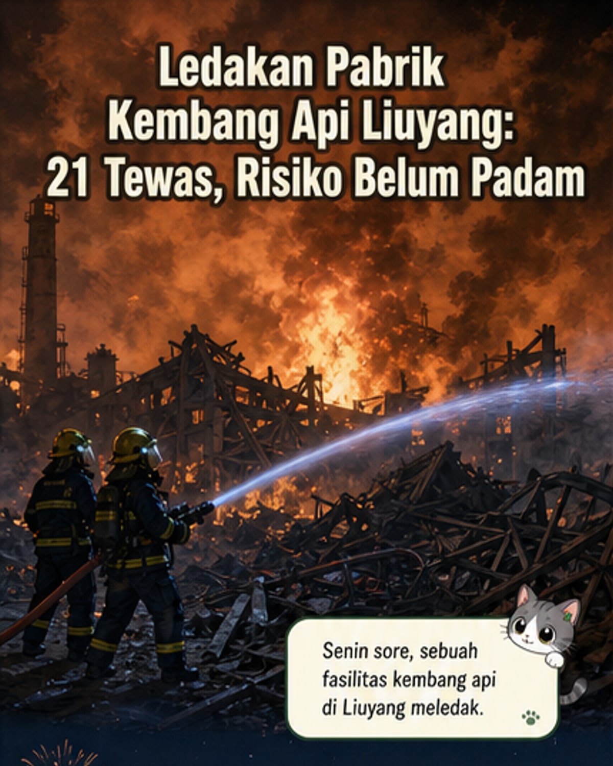 Pabrik Kembang Api Meledak, 21 Tewas