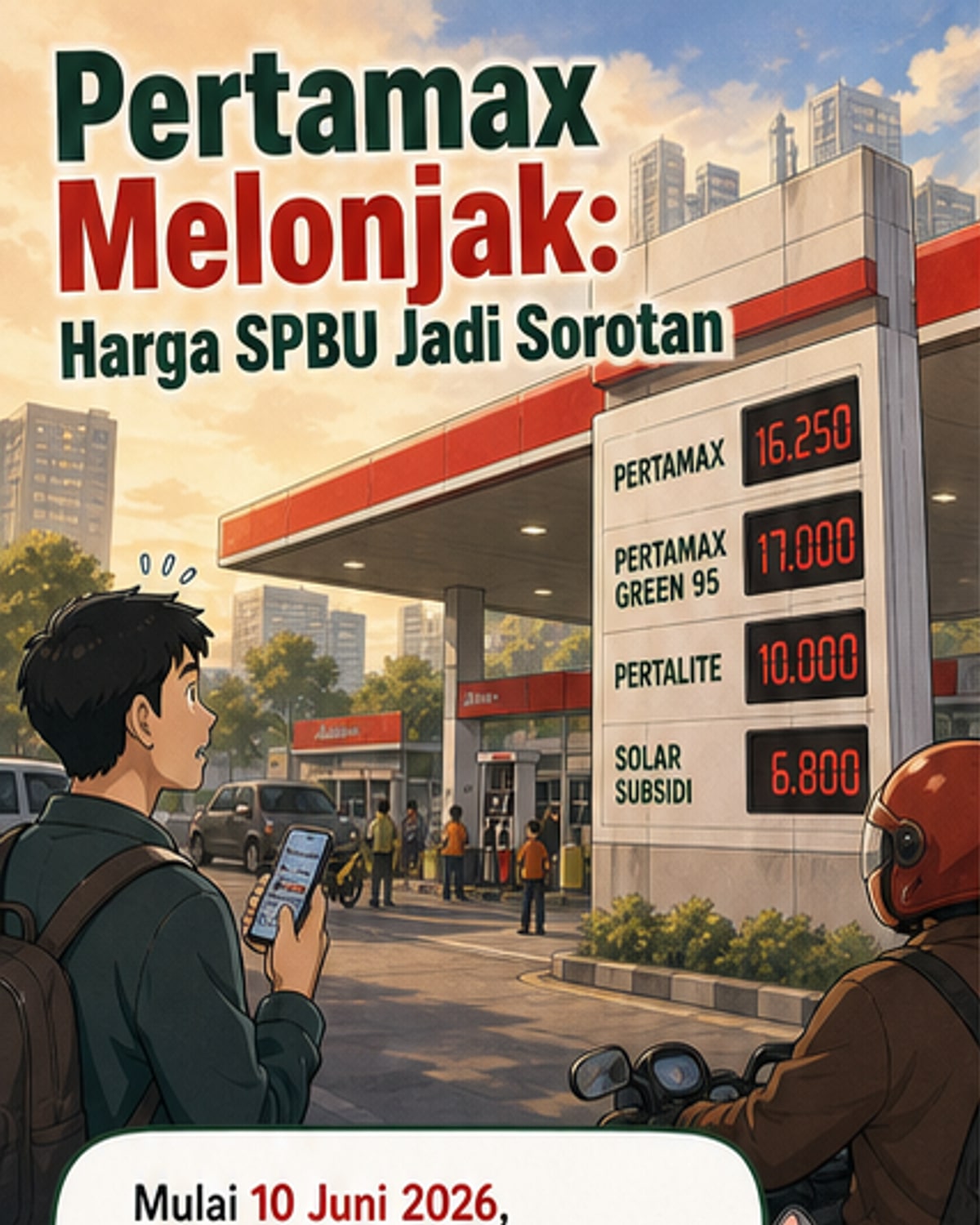 Harga Pertamax Naik Jadi Rp16.250 per Liter
