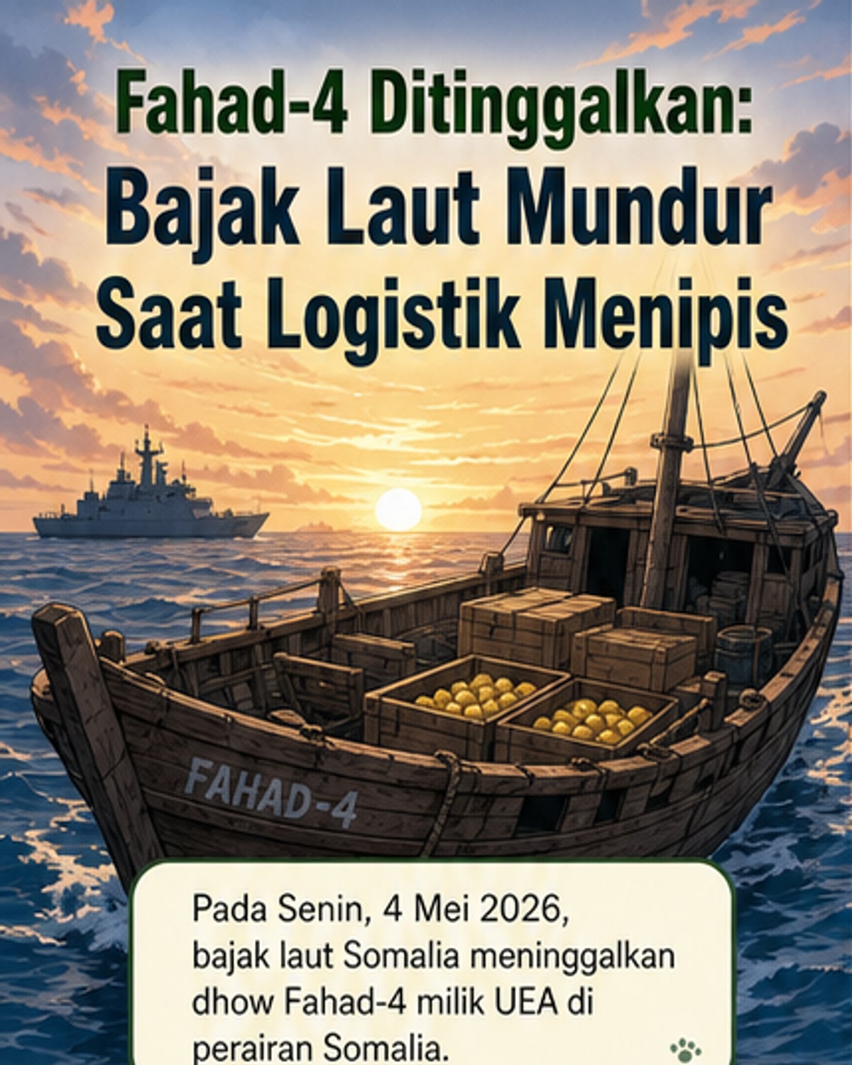 Bajak Laut Somalia Tinggalkan Kapal UEA