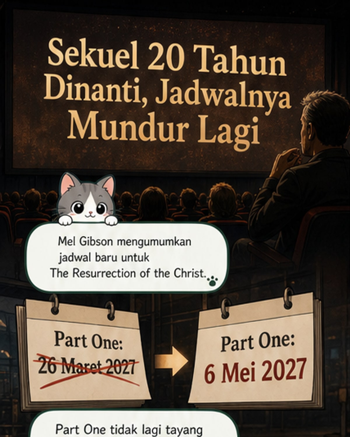 Mel Gibson Tunda Rilis Film Kristus