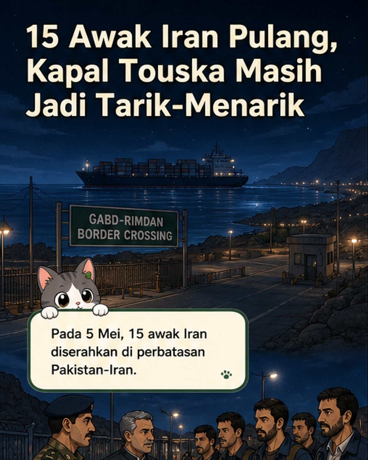 15 Awak Kapal Iran Dikembalikan via Pakistan