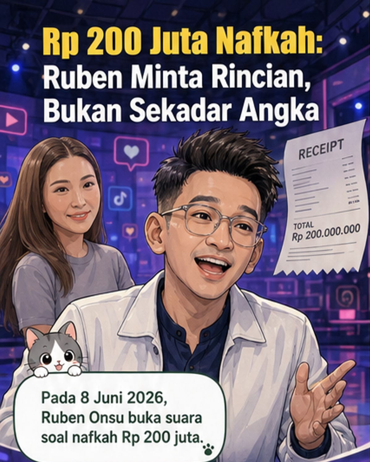 Ruben Onsu Buka Suara Soal Nafkah Rp200 Juta