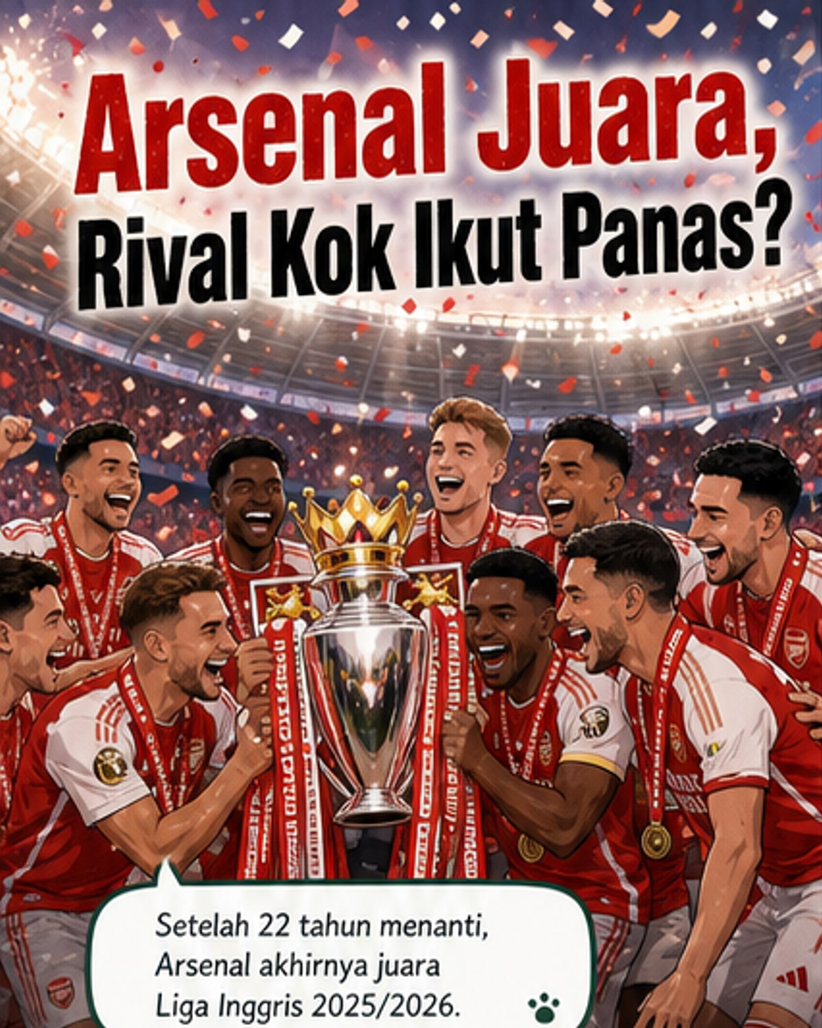 Arsenal Juara, Emosi Fans Rival Memanas