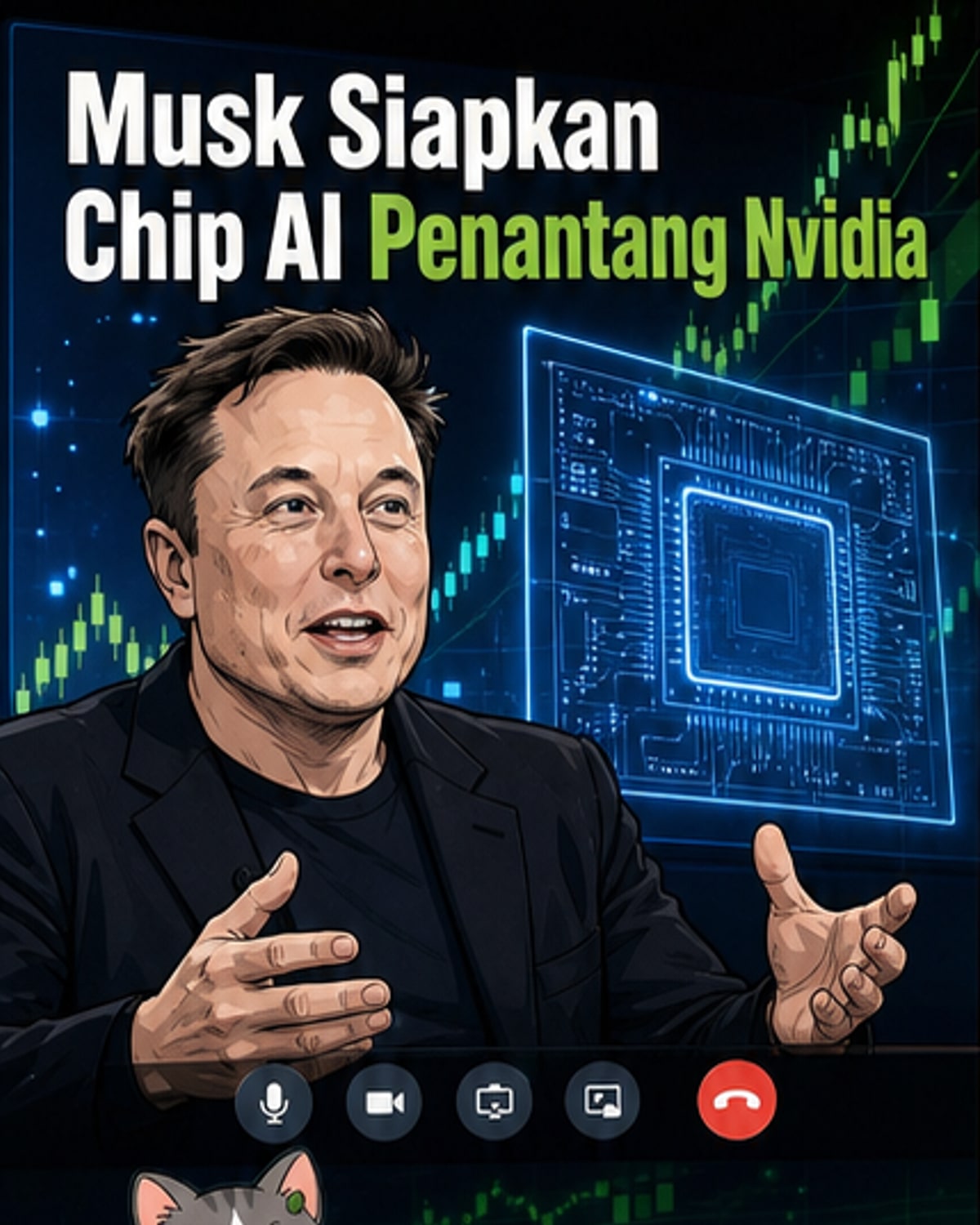 Musk Bangun Chip AI Lawan Nvidia