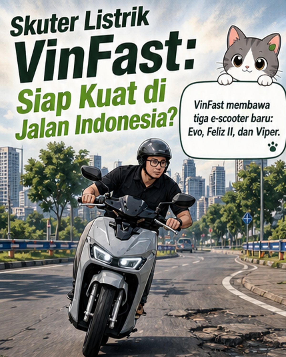 Skuter Listrik VinFast Tahan Banjir