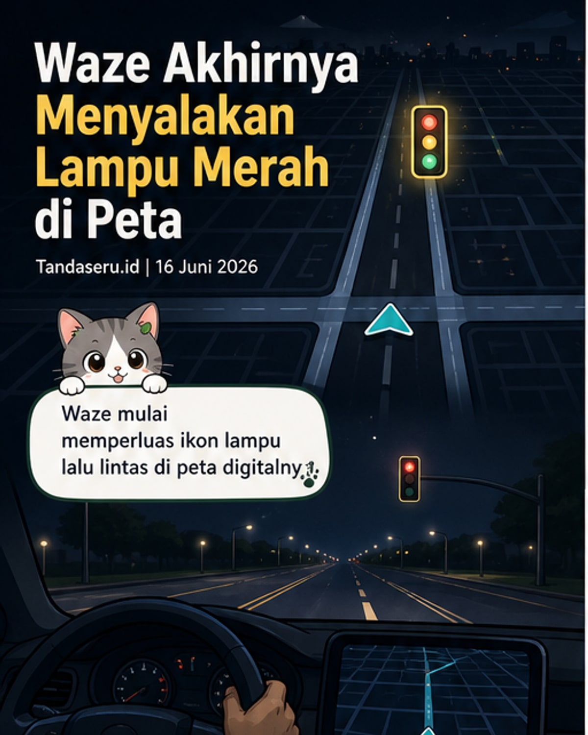 Waze Rilis Fitur Lampu Lalu Lintas