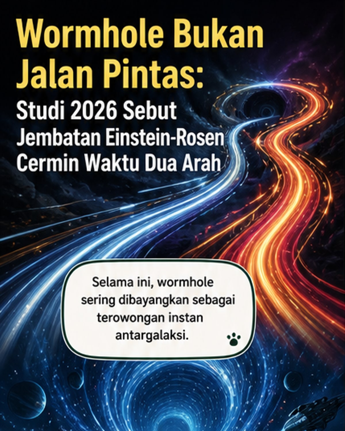 Jembatan Einstein-Rosen adalah cermin waktu dua arah