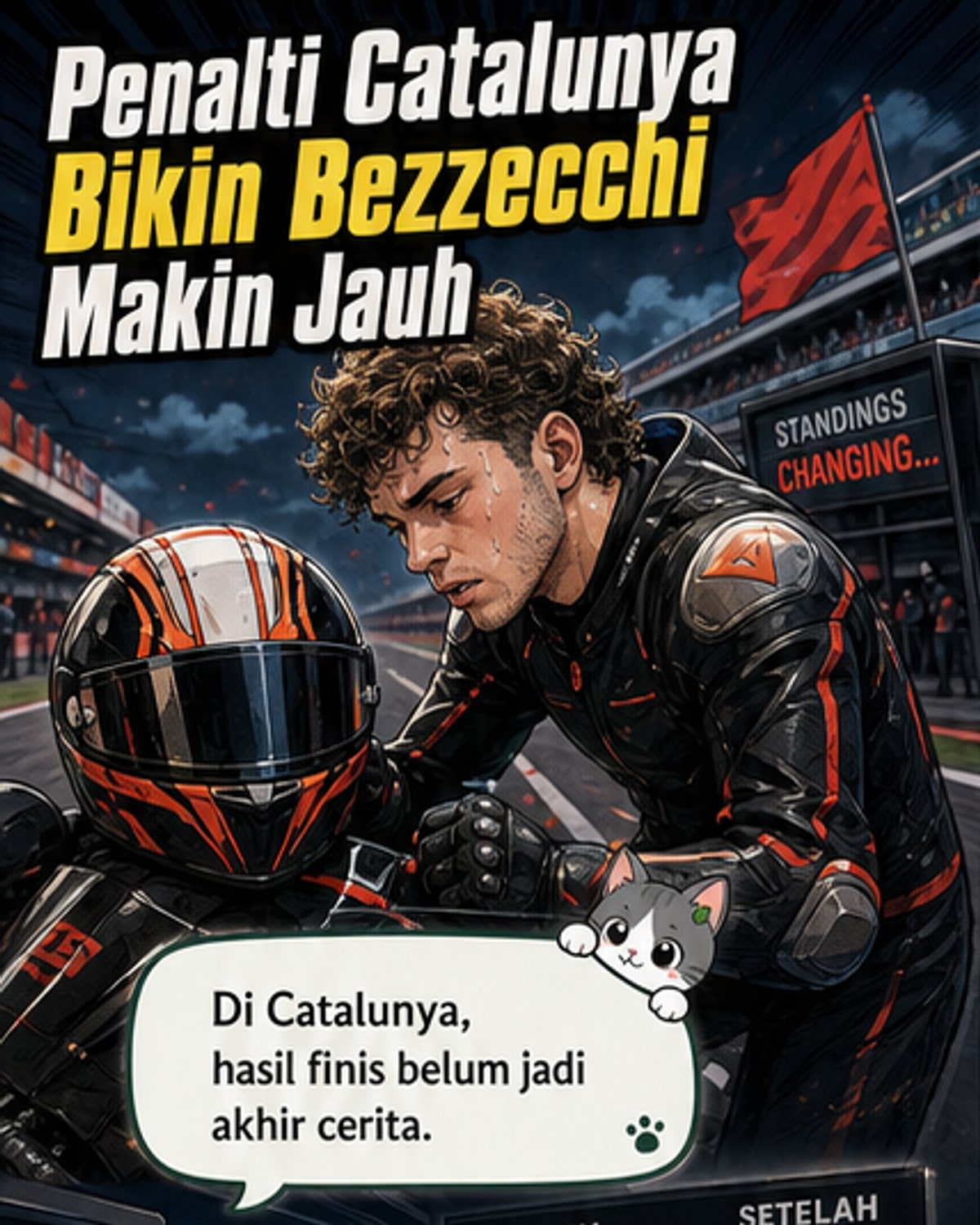 Bezzecchi Perlebar Jarak di Puncak Klasemen MotoGP