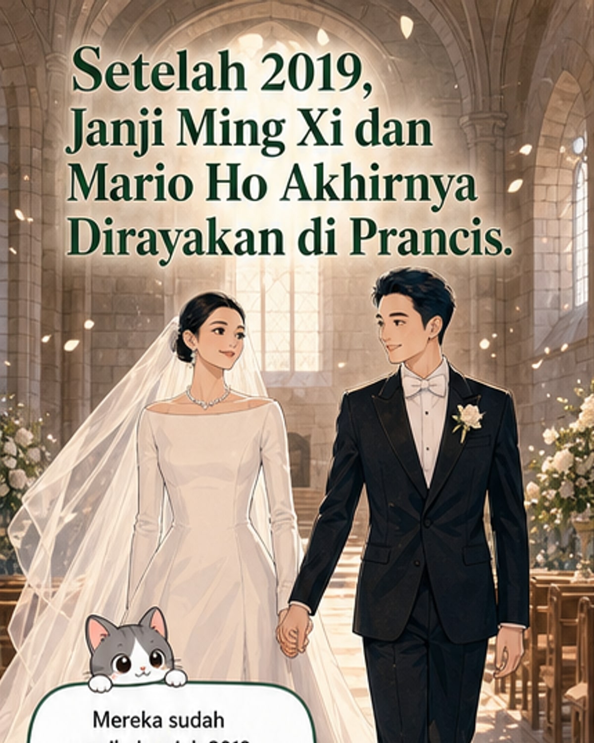 Ming Xi dan Mario Ho Gelar Resepsi Impian di Prancis